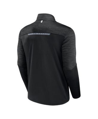 Men's Black Las Vegas Raiders Defender Half-Zip Top