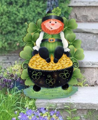 Holiday Wooden Wall Decor Door Decor Lepricon's Pot Full of Gold J. Mills-Price