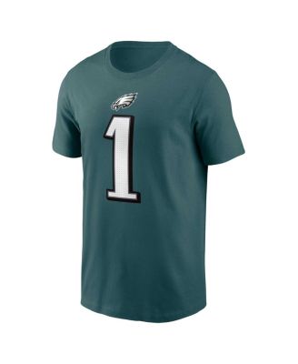 Men's Jalen Hurts Midnight Green Philadelphia Eagles Player Name and Number T-shirt
