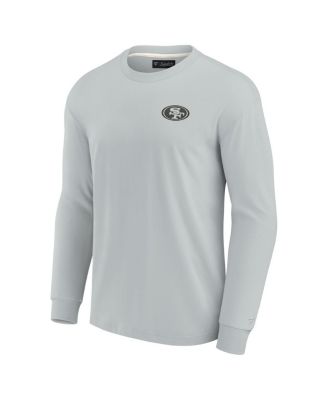 Men's and Women's Gray San Francisco 49ers Super Soft Long Sleeve T-shirt
