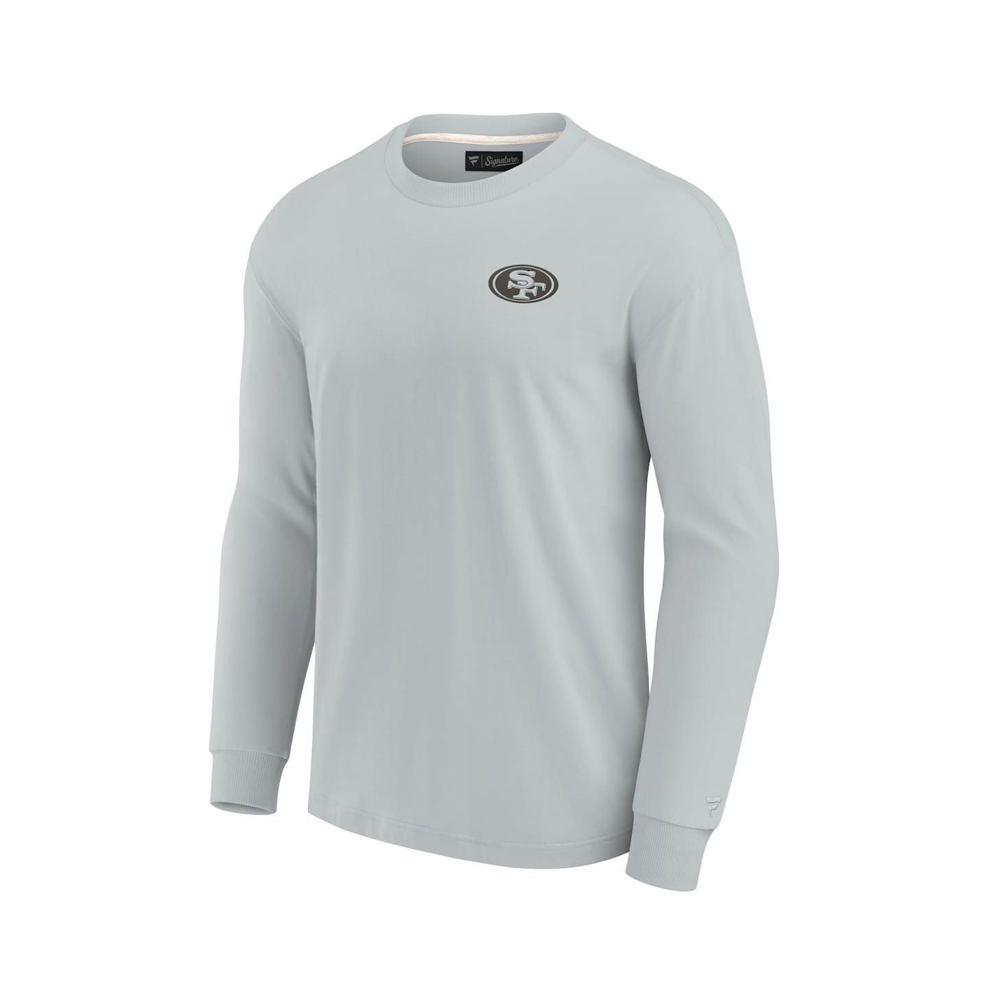 Футболка Fanatics Signature Gray San Francisco 49ers Super Soft Long Sleeve — фото 3