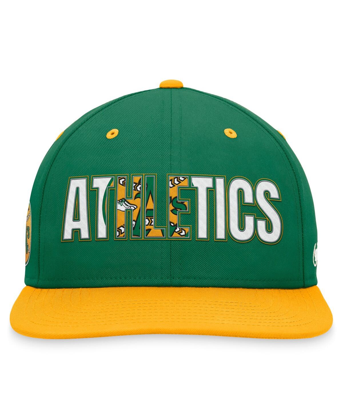 Shop Nike Men's  Green Oakland Athletics Cooperstown Collection Pro Snapback Hat