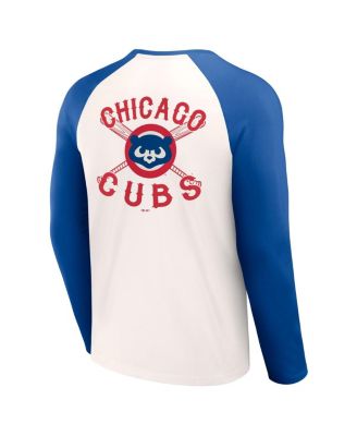 Men's Darius Rucker Collection by White, Royal Chicago Cubs Team Color Raglan T-shirt