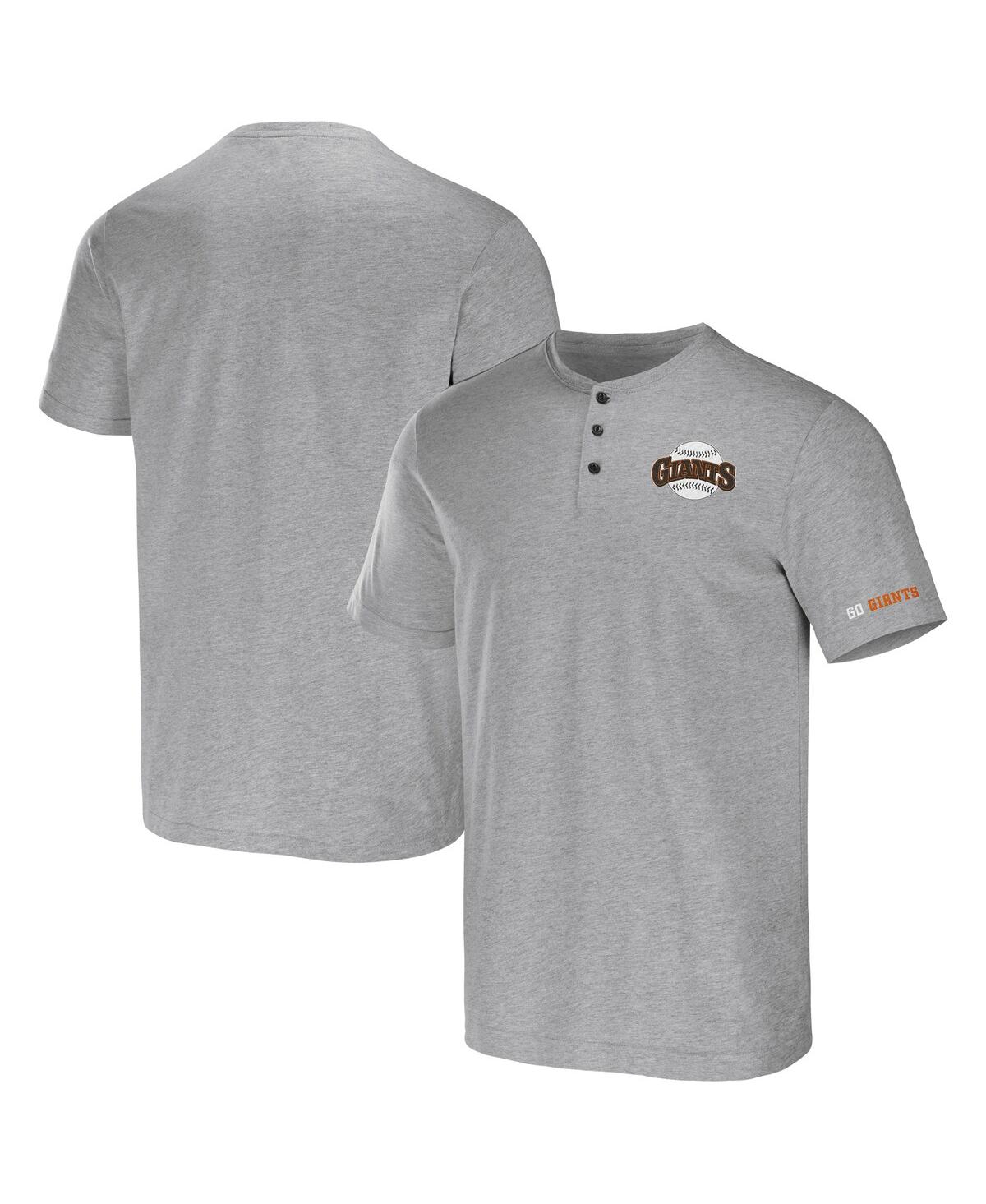 Fanatics Men's Darius Rucker Collection By  Heather Gray San Francisco Giants Henley T-shirt In Heather Gray