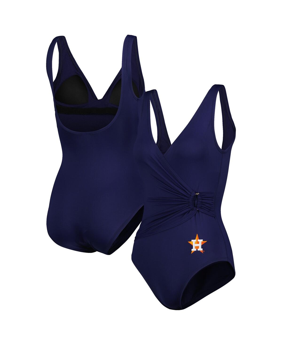Shop Tommy Bahama Women's  Navy Houston Astros Pearl Clara One-piece Swimsuit