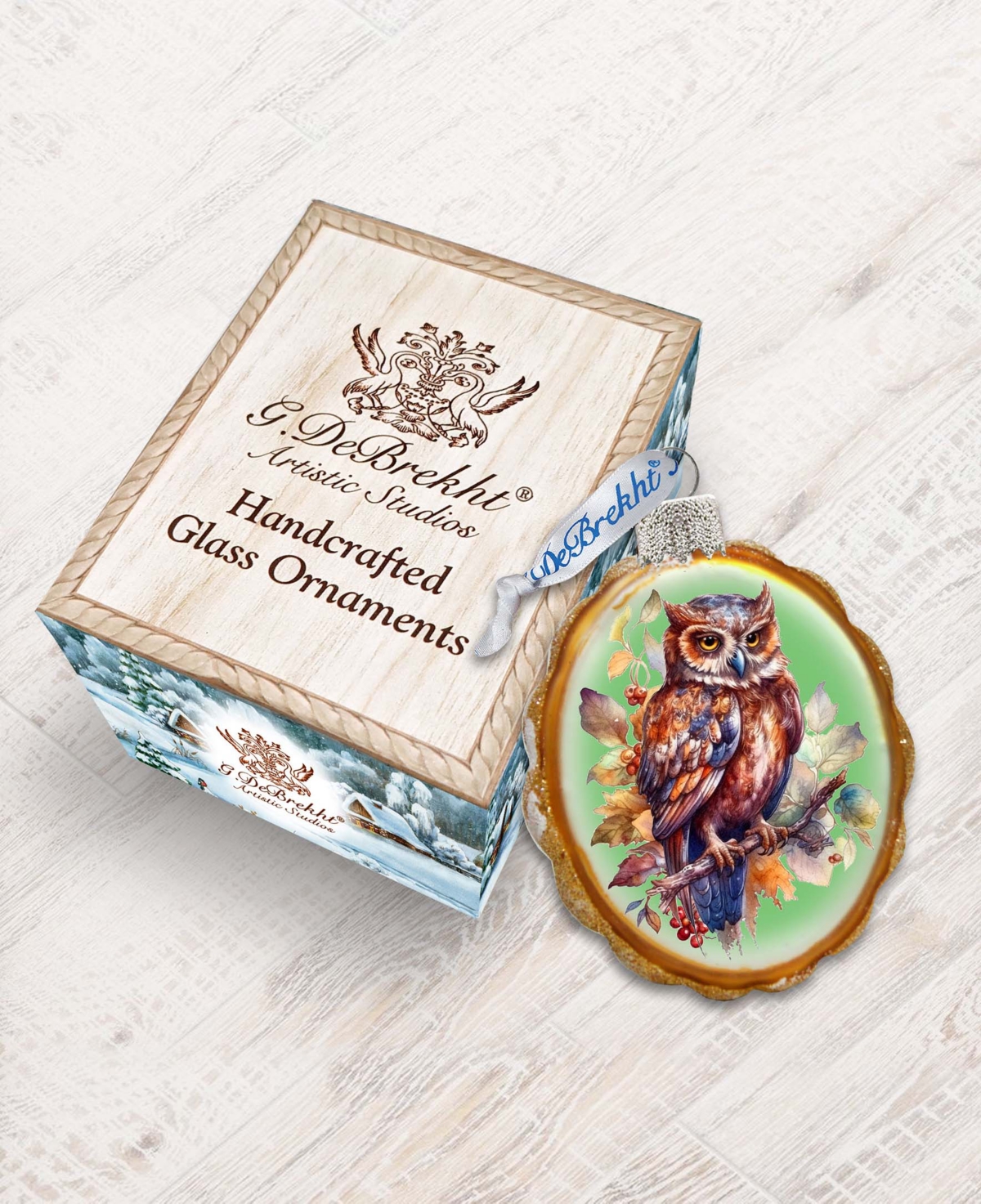 Shop Designocracy Owl Keepsake Holiday Mercury Glass Ornaments G. Debrekht In Multi Color