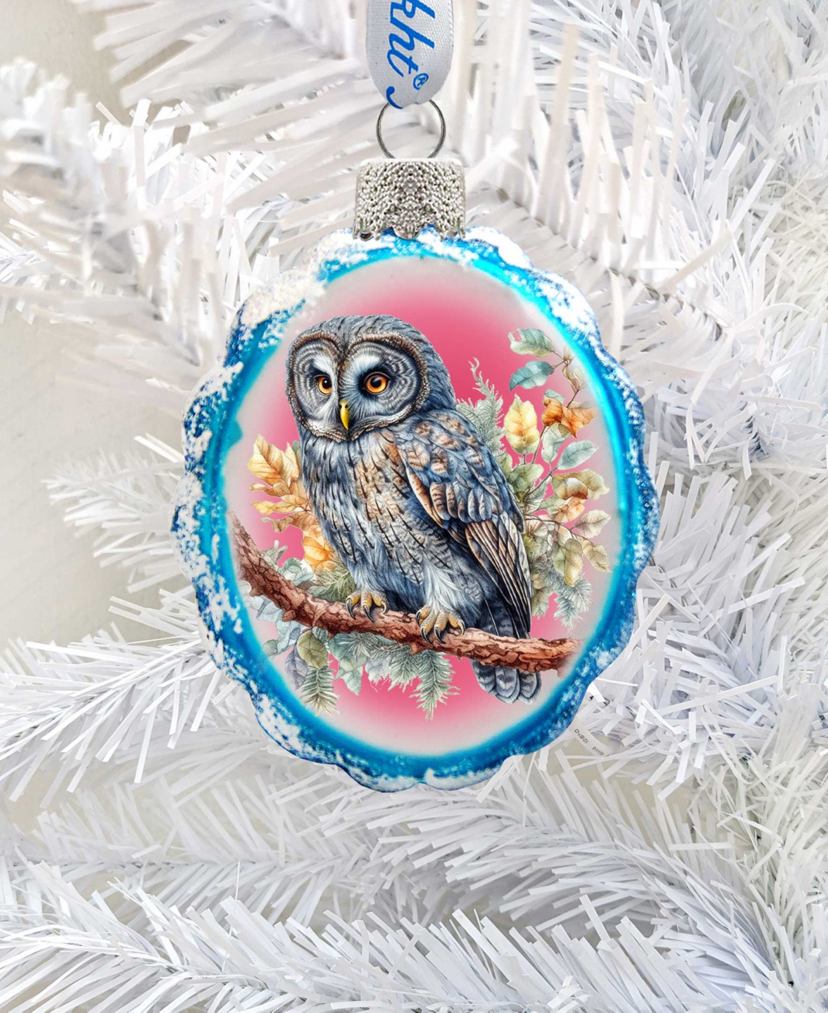 Designocracy Owl Keepsake Mercury Christmas Glass Ornaments G. Debrekht In Multi Color