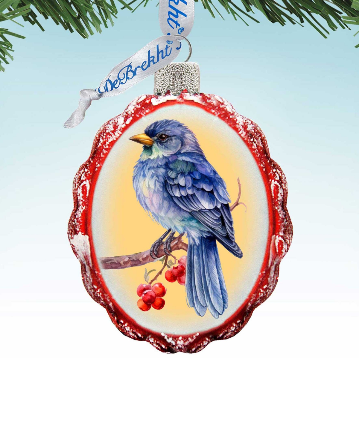 Shop Designocracy Bird Keepsake Christmas Mercury Glass Ornaments G. Debrekht In Multi Color