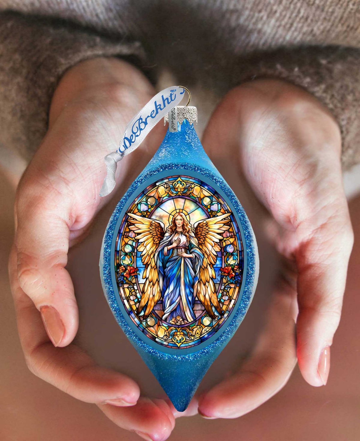 Designocracy Angel Of The Sea Drop Christmas Mercury Glass Ornaments G. Debrekht In Multi Color