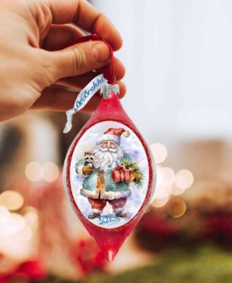 Santa Claus Presents Drop Mercury Christmas Glass Ornaments G. DeBrekht
