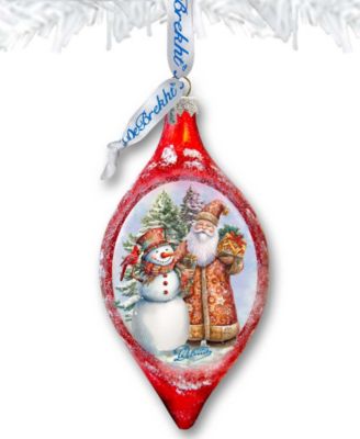 Winter Friends Drop Mercury Christmas Glass Ornaments G. DeBrekht