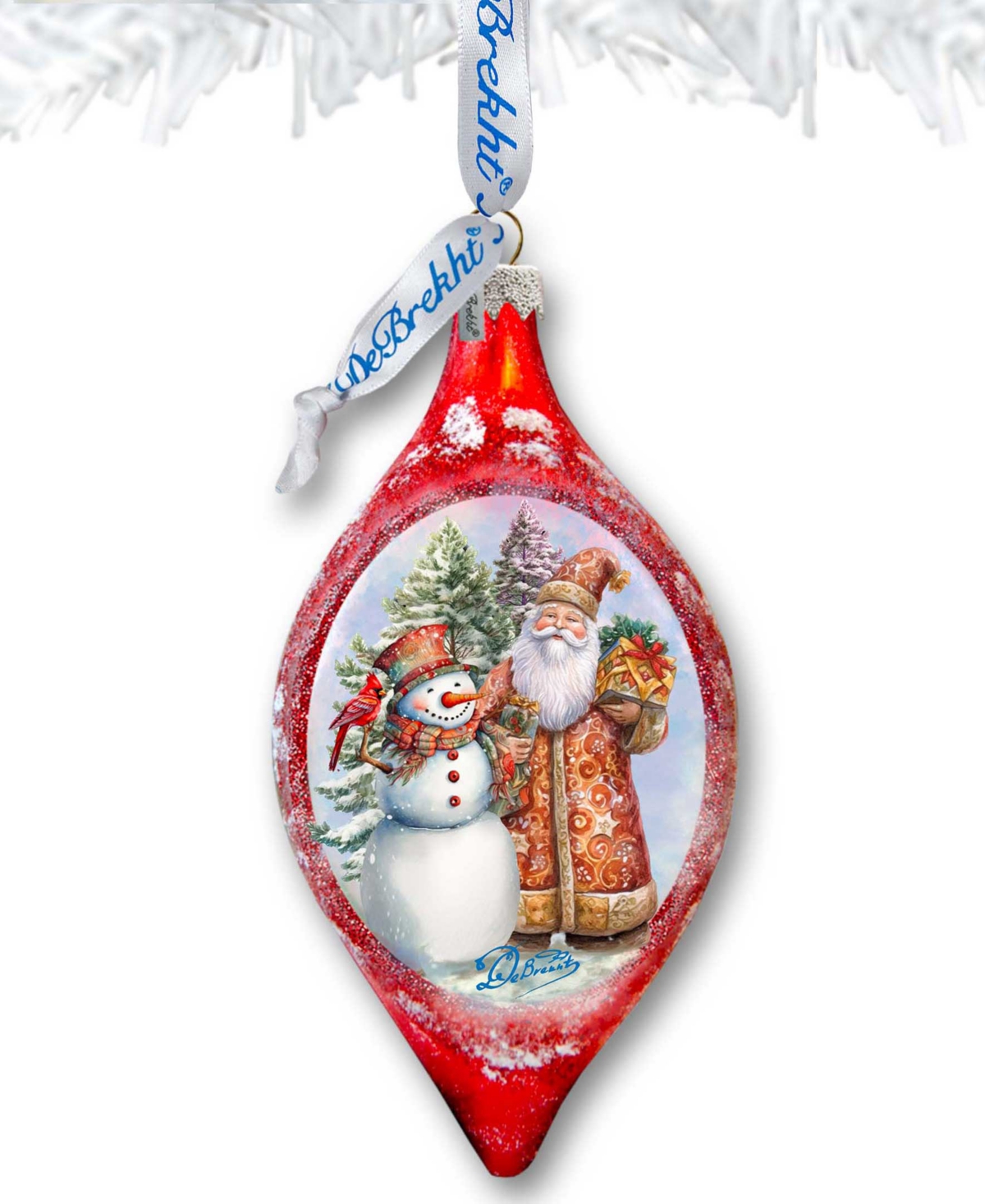 Shop Designocracy Winter Friends Drop Mercury Christmas Glass Ornaments G. Debrekht In Multi Color