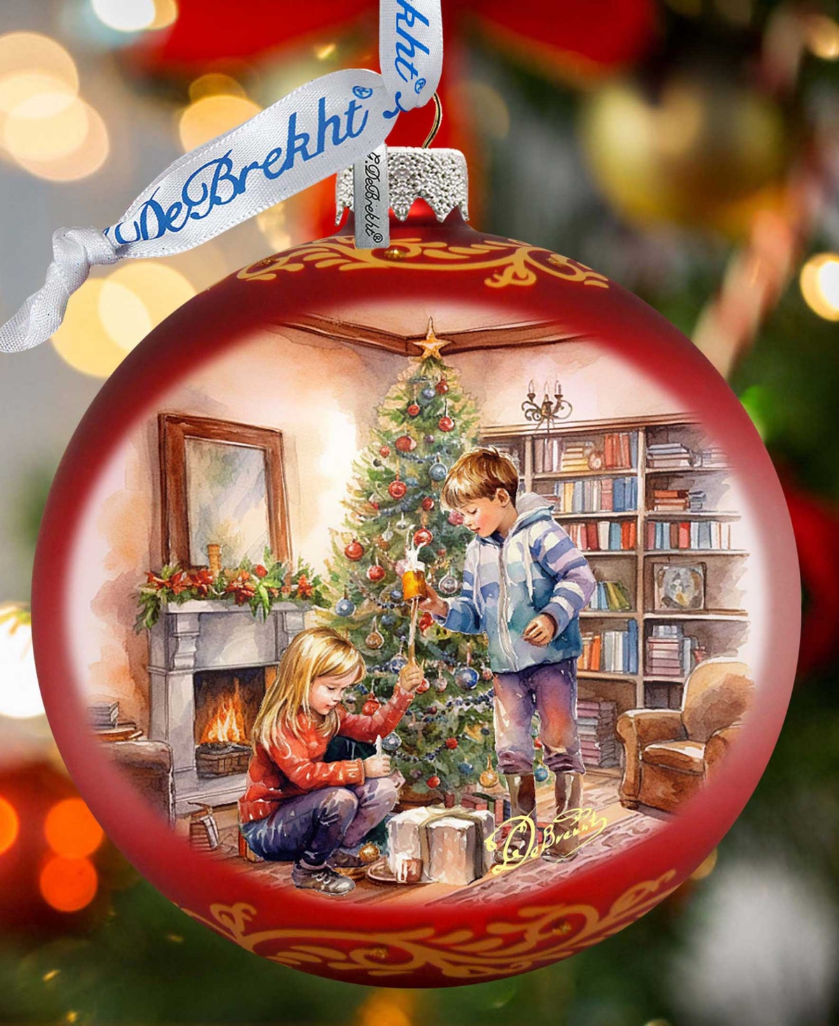 Designocracy Cherished Moments Lg Mercury Christmas Glass Collectible Ornaments G. Debrekht In Multi Color