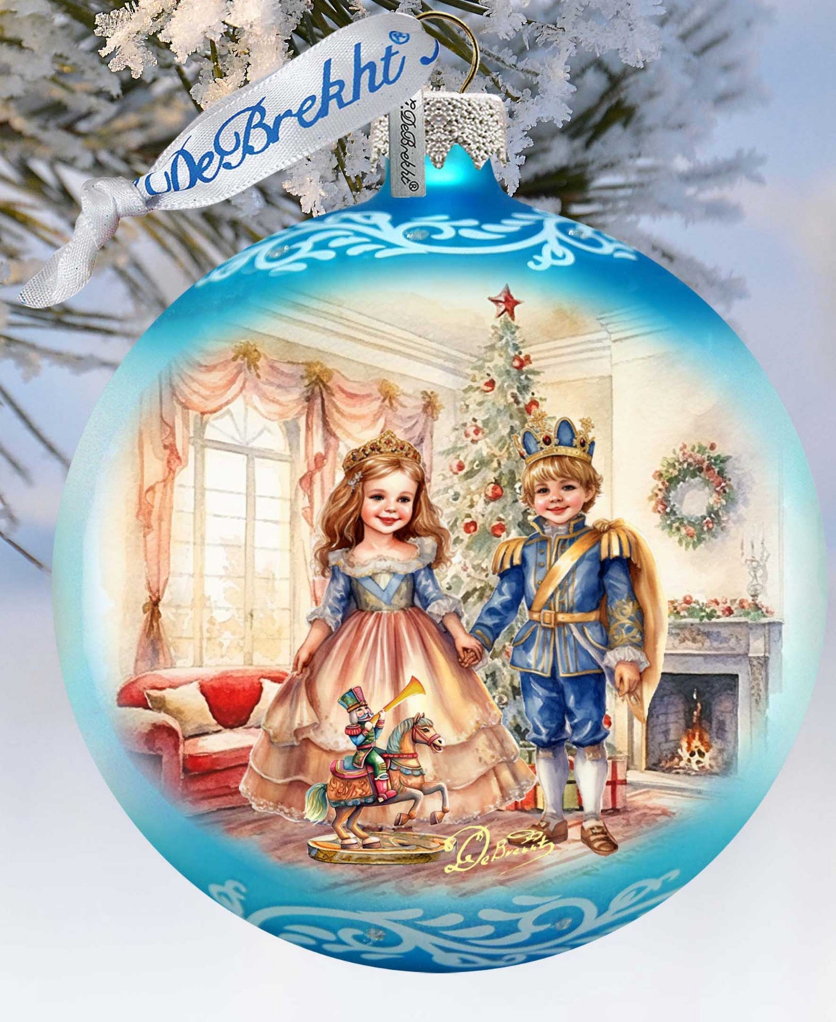 Designocracy Nutcracker Ballet-clara And Prince Lg Holiday Collectible Ornaments G. Debrekht In Multi Color