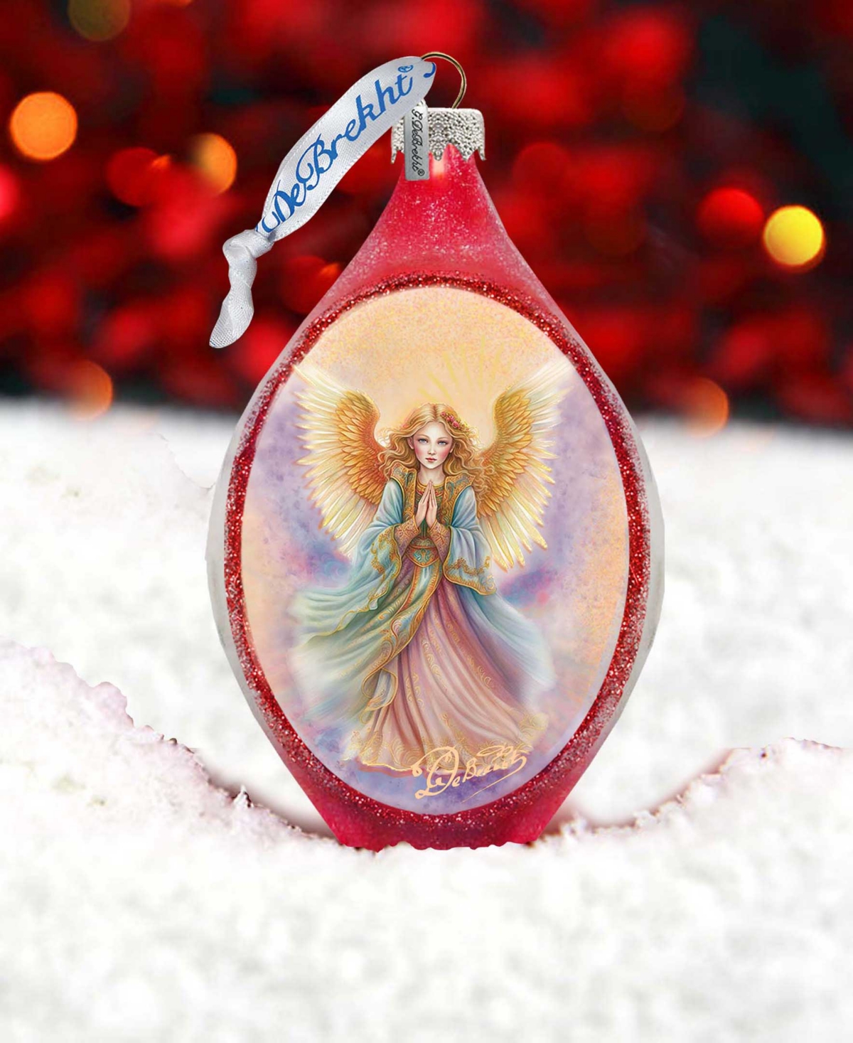 Designocracy Angel Drop Christmas Mercury Glass Ornaments G. Debrekht In Multi Color
