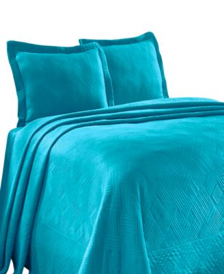 Geometric Fret Textured Jacquard Matelasse All-Season 2-Piece Bedspread Set, Twin