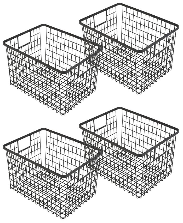 Smart Design 4 Pack Nestable Basket Organizer with Handles 9 x 12 x 6 -  Sam's Club