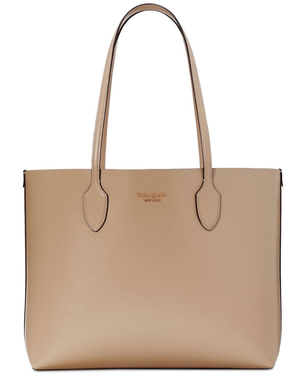 Bleecker Saffiano Leather Large Tote - Parchment.