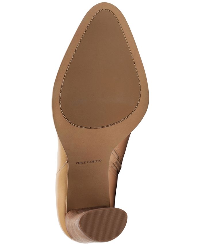Stivali Da Donna Vince Camuto Evangee, Neri, Al Ginocchio, Tacco A Blocco, Punta A Mandorla, Chiusura Zip. Taglia 9 US.