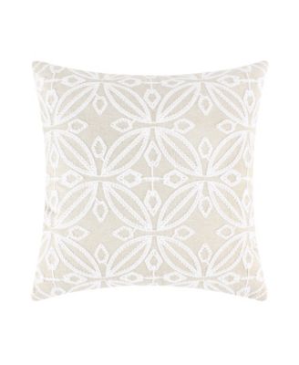 Aliza Folk Art Embroidered Decorative Pillow, 18" x 18"