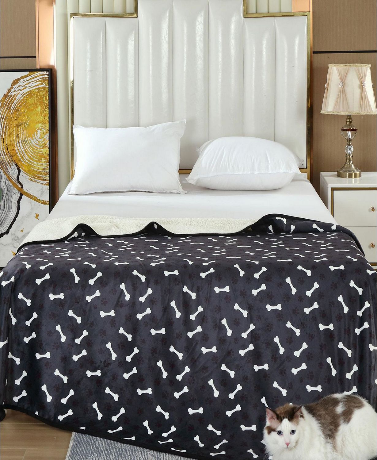 Advanced Water Resistant Pets Print Comfort Throw, 50" x 80"