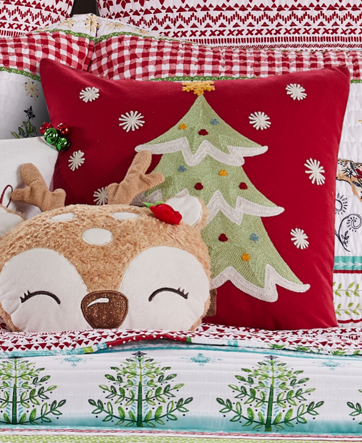 Levtex Comet & Cupid Tree Embroidered Decorative Pillow, 18" x 18"
