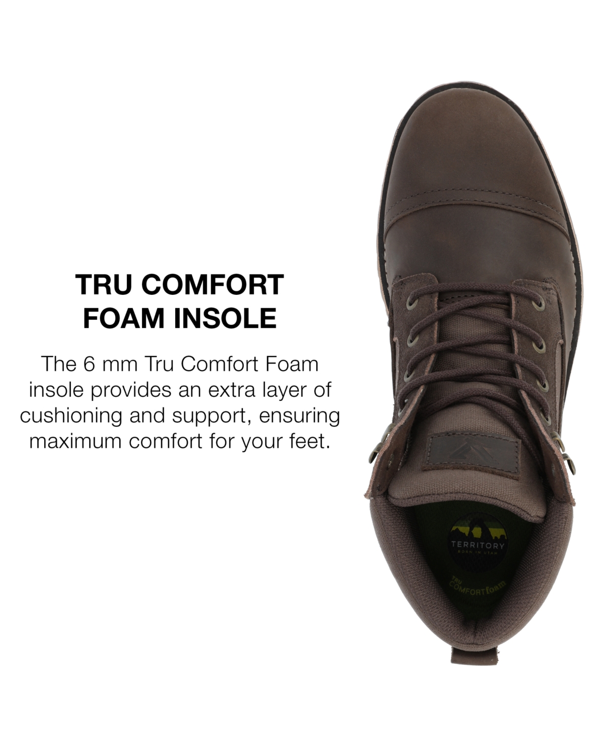 Territory Men's Brute Tru Comfort Foam Cap Toe Lace-up Ankle Boots