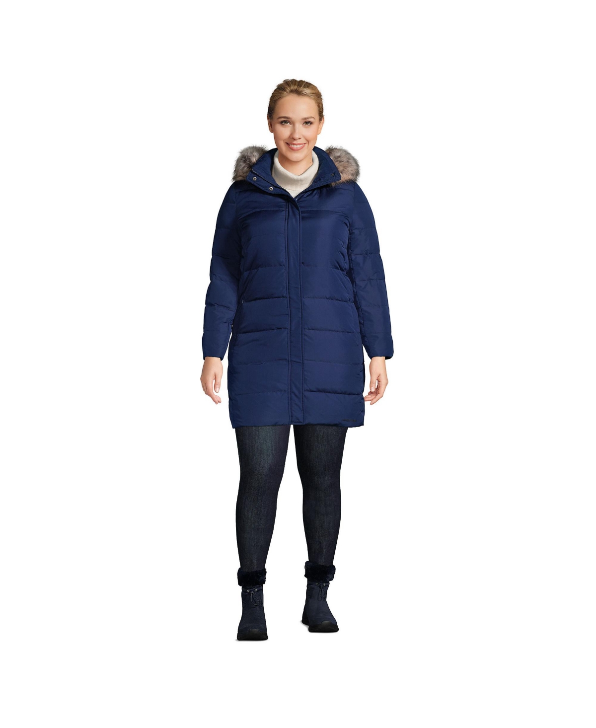 Lands End Plus Size Down Winter Coat Rich red Smart Closet