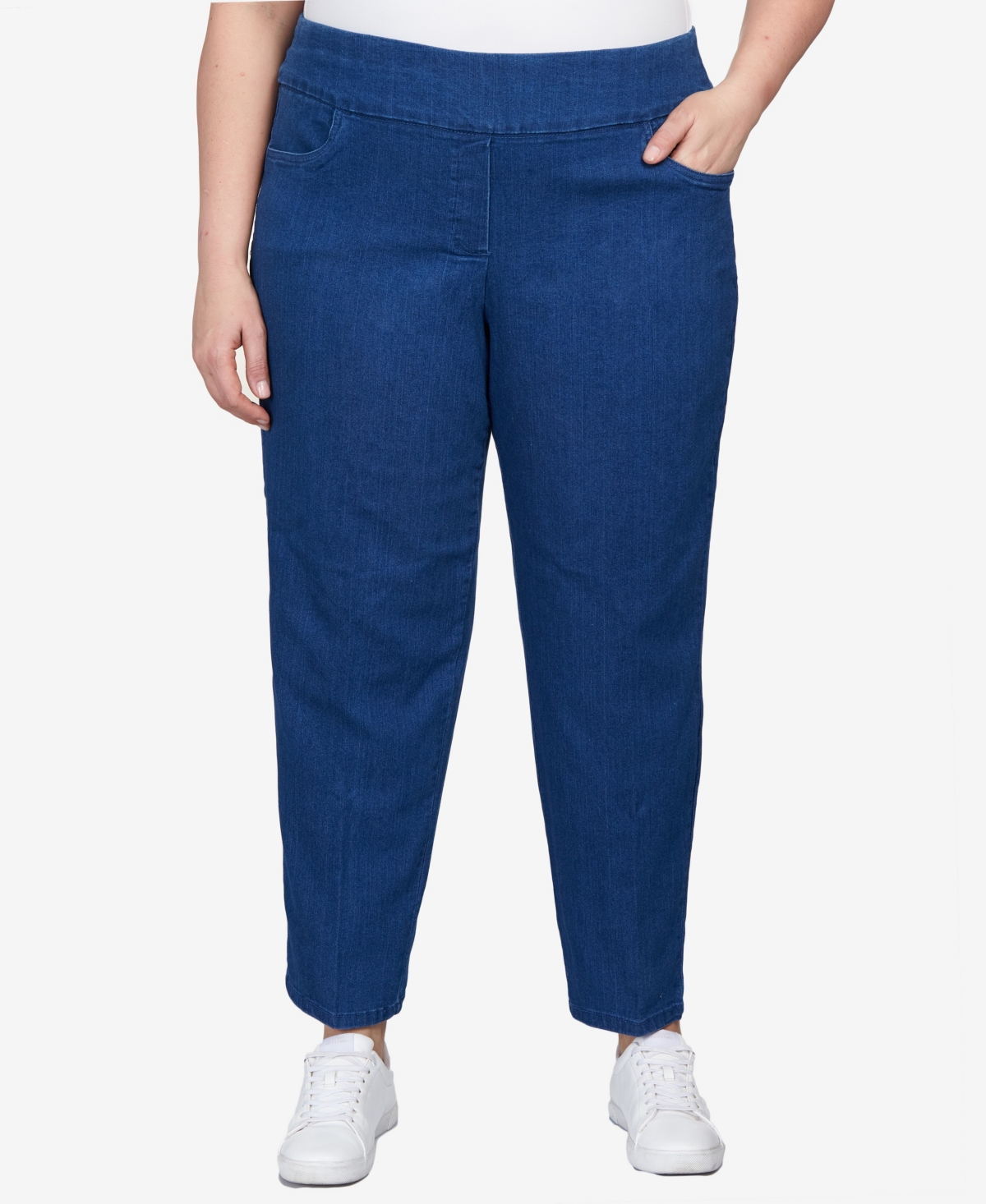 Alfred Dunner Plus Size Super Stretch Mid-Rise Average Length Denim Pants