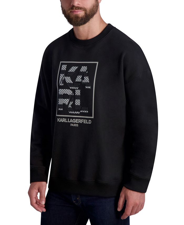KARL LAGERFELD PARIS Men s Textured Karl Logo Sweatshirt Macy s