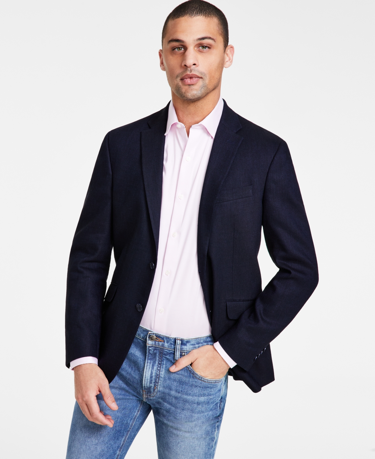 Kenneth Cole Reaction Men's Slim-Fit Linen Sport Coat - Lt Blue | Smart  Closet