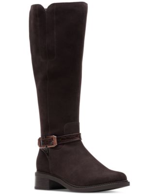 Clarks riding boots black on sale