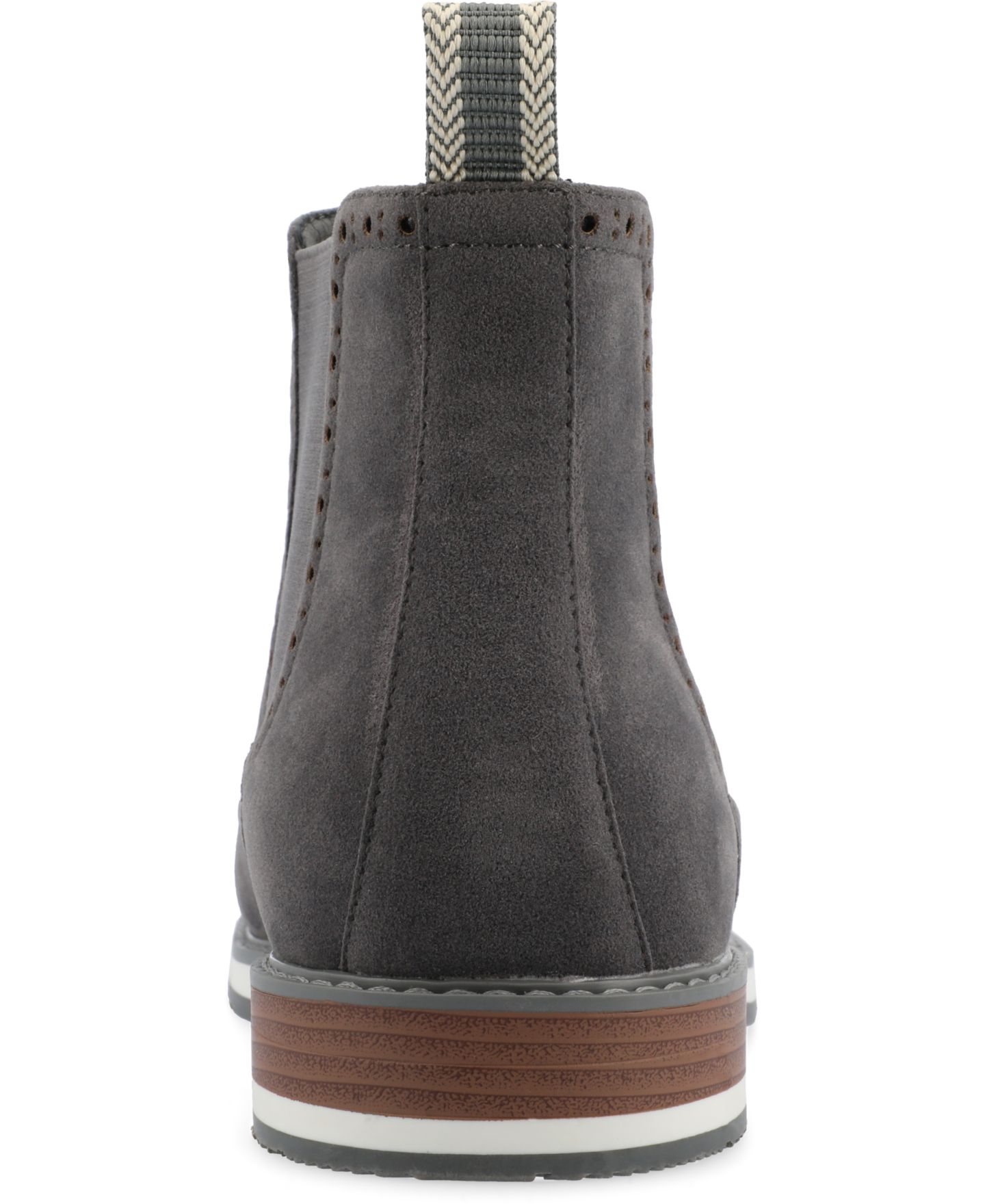 Мужские ботинки Vance Co. Thorpe Tru Comfort Foam Wingtip Slip-On Chelsea, цвет: Серый — фото 3