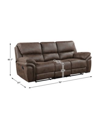 White Label Fleming 90" Double Reclining Sofa