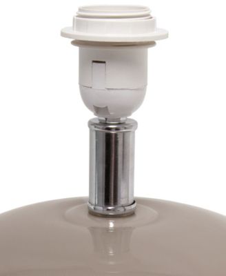 15.25" Modern Overload Glass Bedside Table Lamp with White Fabric Shade