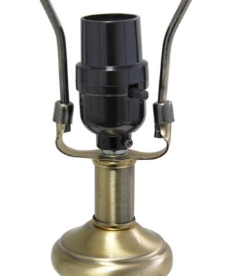 25" Classic Fluted Ceramic and Metal Table Lamp with White Fabric Shade for Bedside Desk Foyer End table Dresser Dining Room