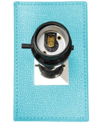 Lalia Home Lexington 21" Leather Base Modern Home D&eacute;cor Bedside Table Lamp with White Rectangular Fabric Shade