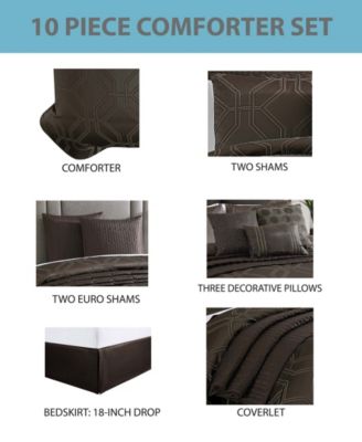 Rico 10 Piece Comforter Set, Queen