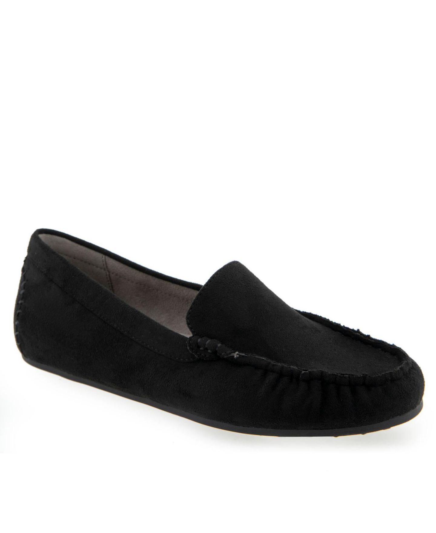 Женские туфли Aerosoles Over Drive Driving Style Slip-On, цвет: Чёрный искусственный замшевый — фото 1