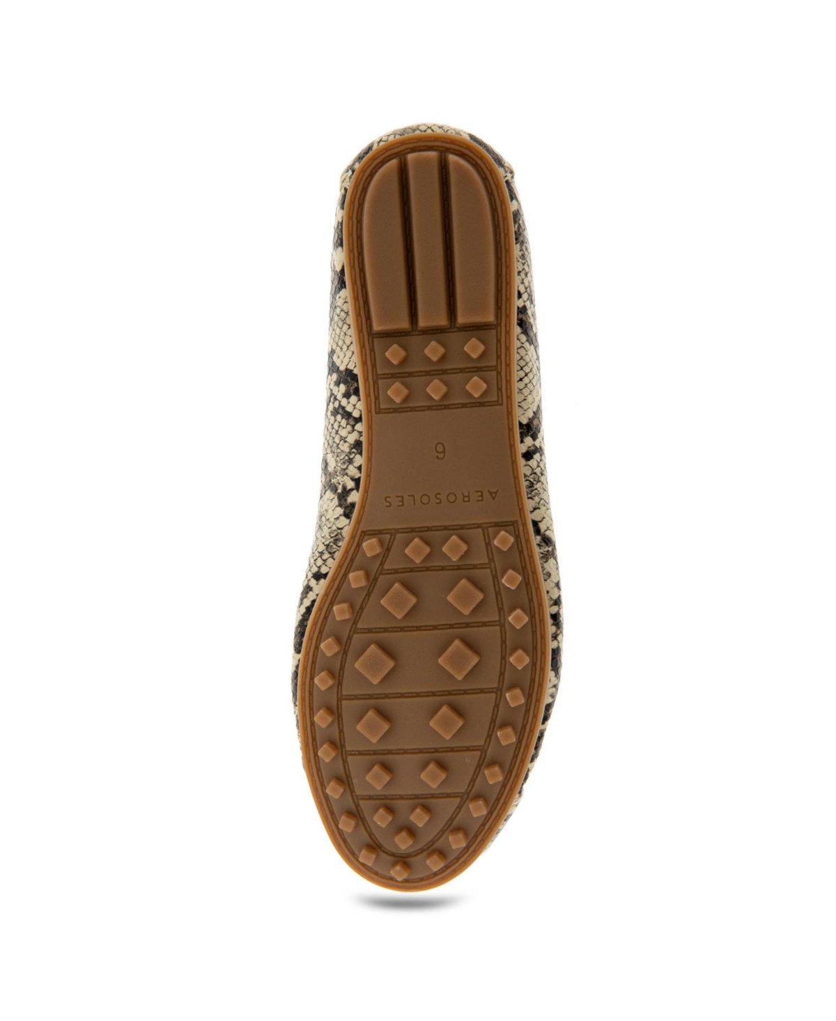 Aerosoles Women's Over Drive Driving Style Loafers - Natural Printed Snake - Faux Leather