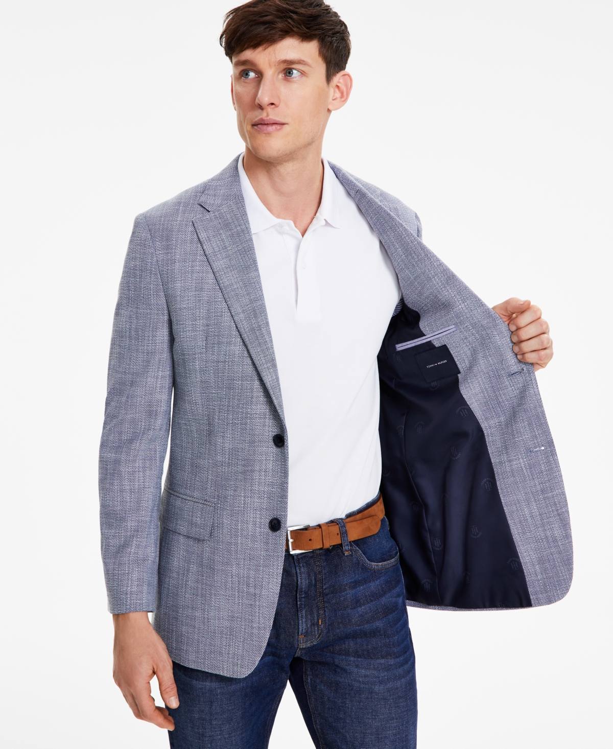 Shop Tommy Hilfiger Men's Modern-fit Sport Coat In Denim