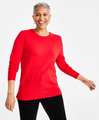 Style & Co Women's Long-Sleeve Crewneck Sweater, Created for