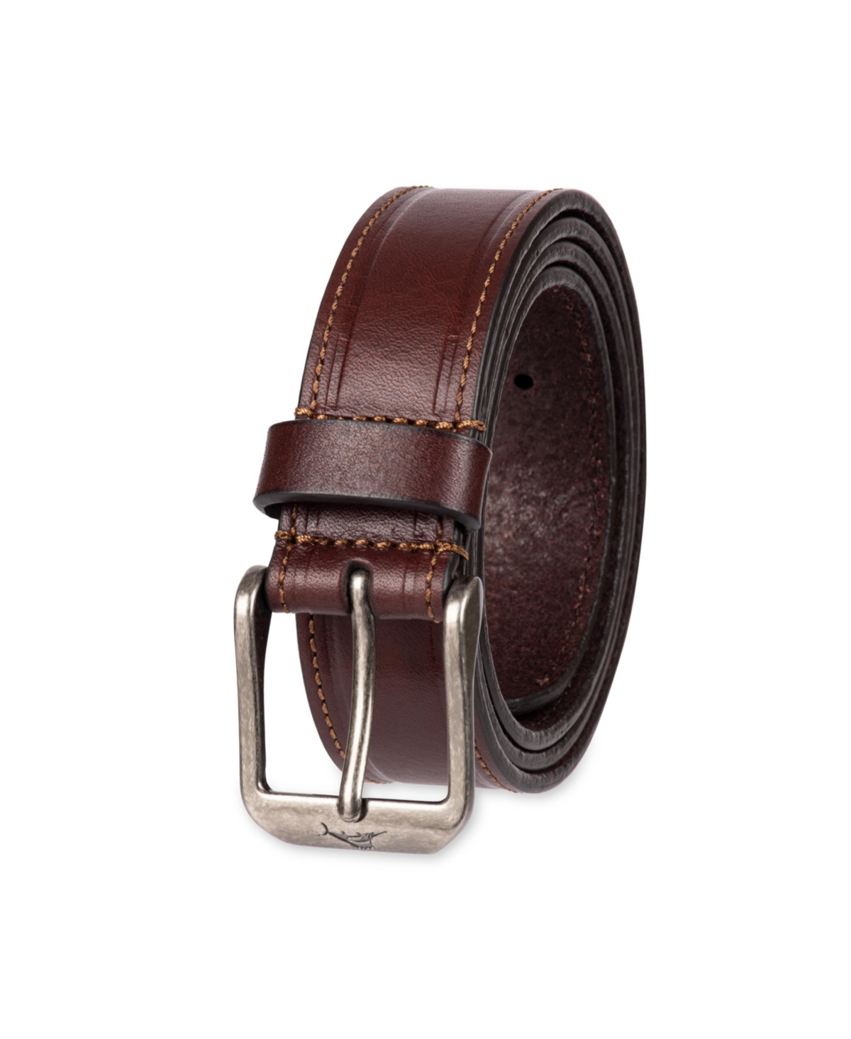 Shop Tommy Bahama Men's Casual Embossed Edge Leather Belt In Brown