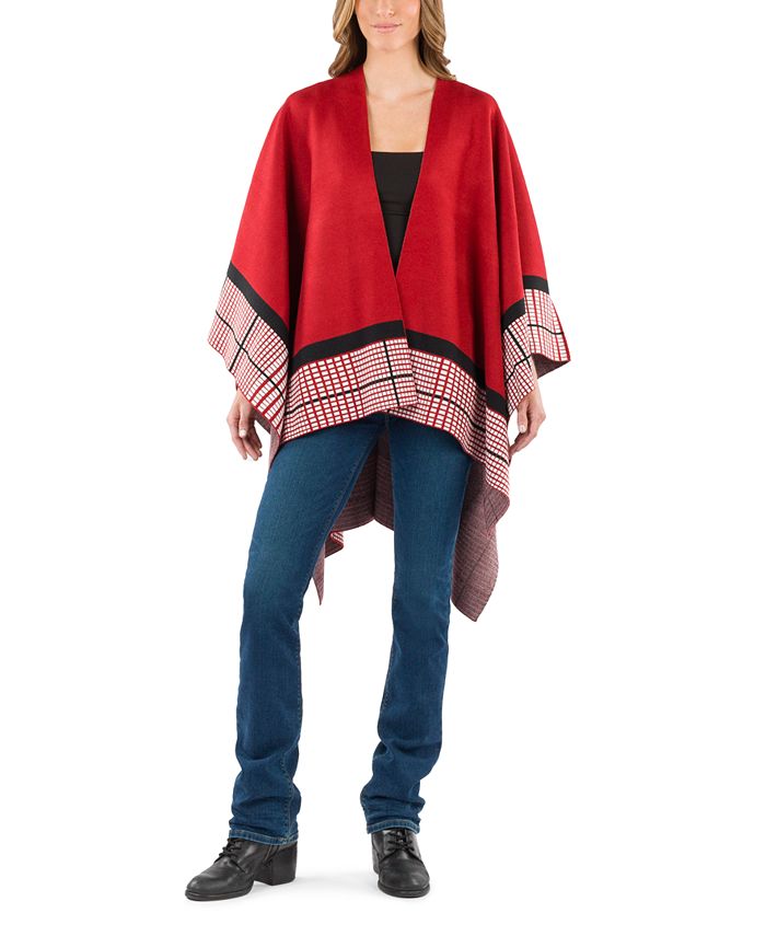 Crisscross solid poncho jumper hot sale