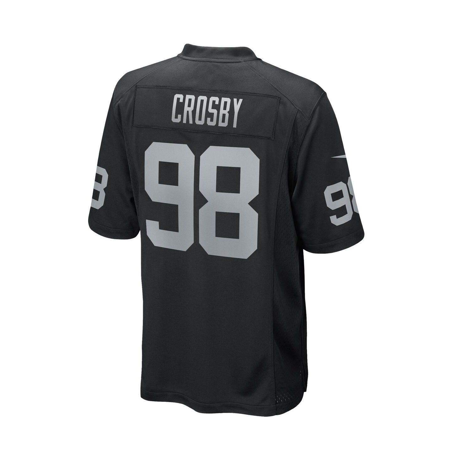Мужской топ Nike Maxx Crosby Las Vegas Raiders Alternate Game Jersey, цвет: Чёрный — фото 2