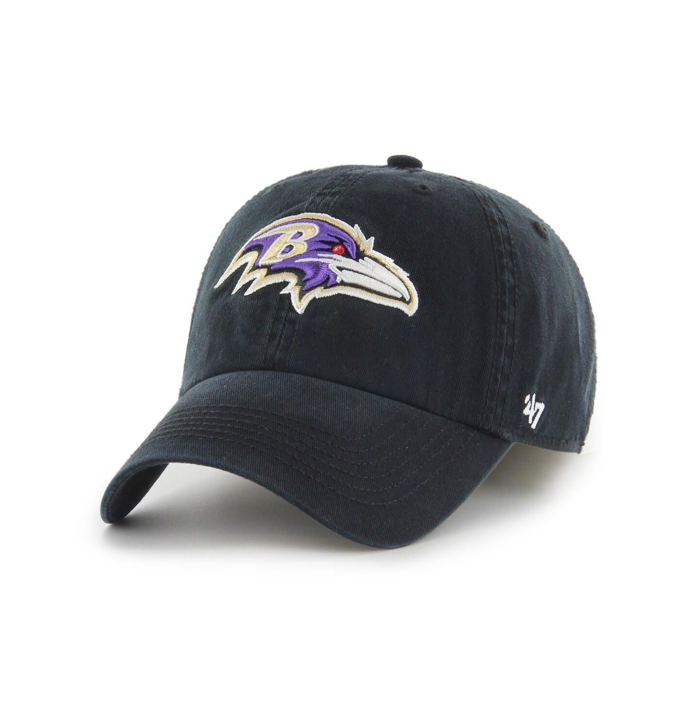 Мужская кепка '47 Brand Black Baltimore Ravens Franchise Logo Fitted Hat — фото 2