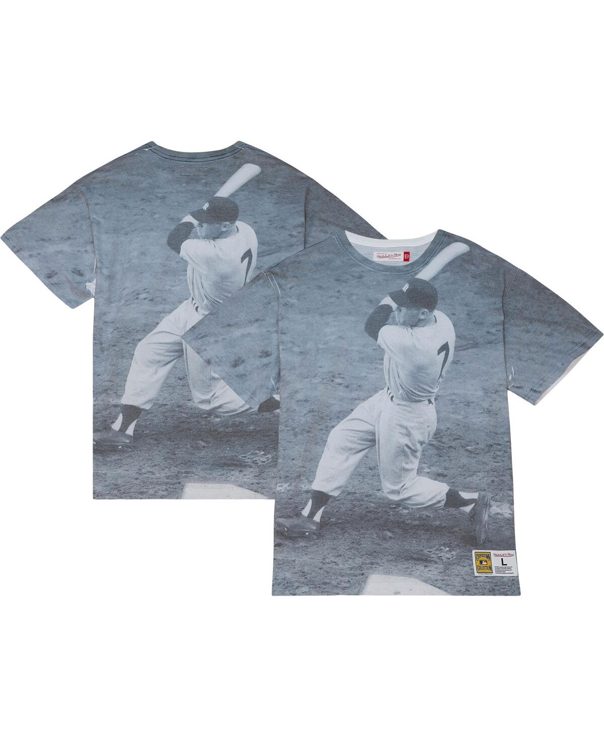 Mitchell & Ness Men's Mitchell & Ness Mickey Mantle New York Yankees  Cooperstown Collection Highlight Sublimated Player Graphic T-shirt - White