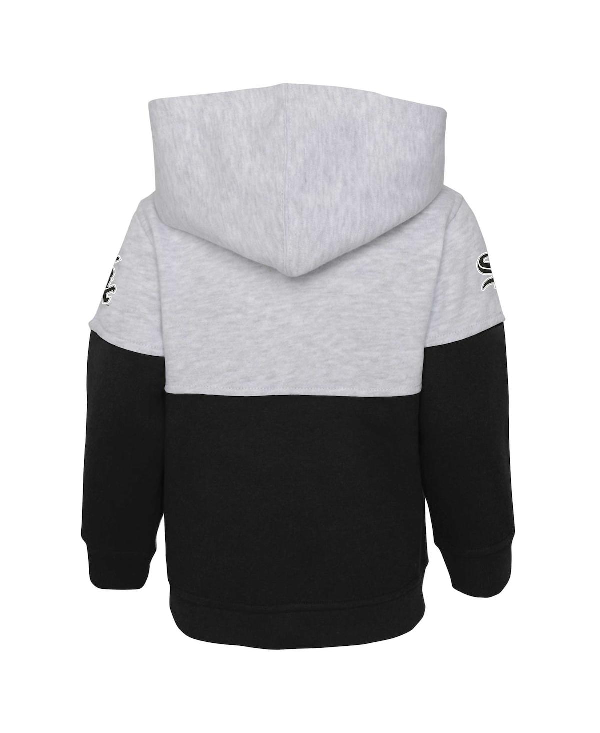 Outerstuff Toddler Boys And Girls Black, Heather Gray Chicago White Sox Two-piece Playmaker Set In Black,heather Gray