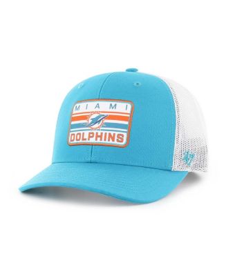 47 Brand Men's Aqua, Natural Miami Dolphins Trawler Trucker Clean Up  Snapback Hat - Macy's