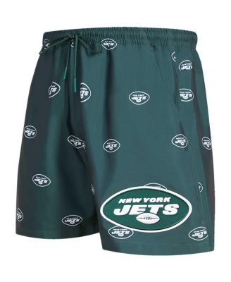 Men's Green New York Jets Allover Print Mini Logo Shorts